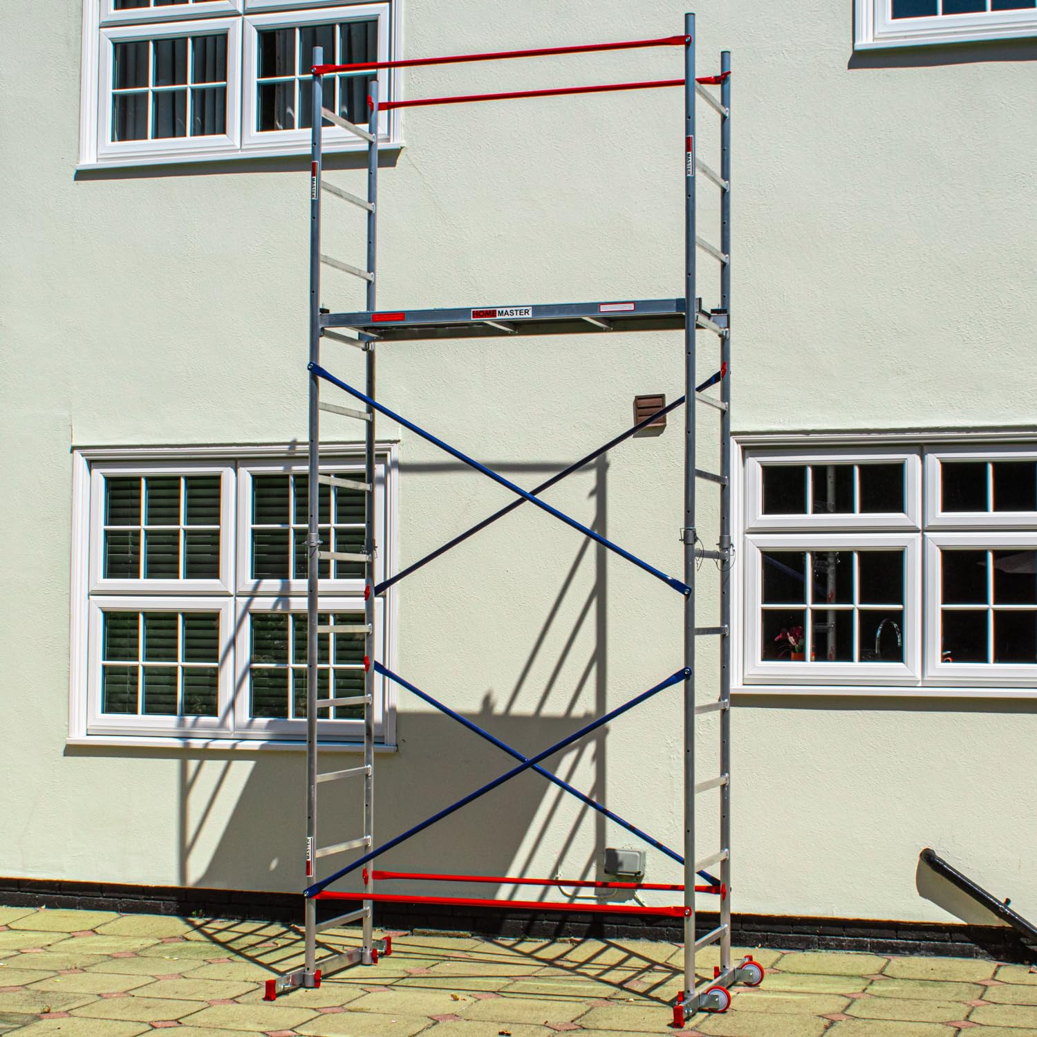 Home Master DIY Scaffold Tower | Aluminium at-Home Scaffolding | 150kg Load Capacity, Quick Assembly, Trapdoor Platform | 5m