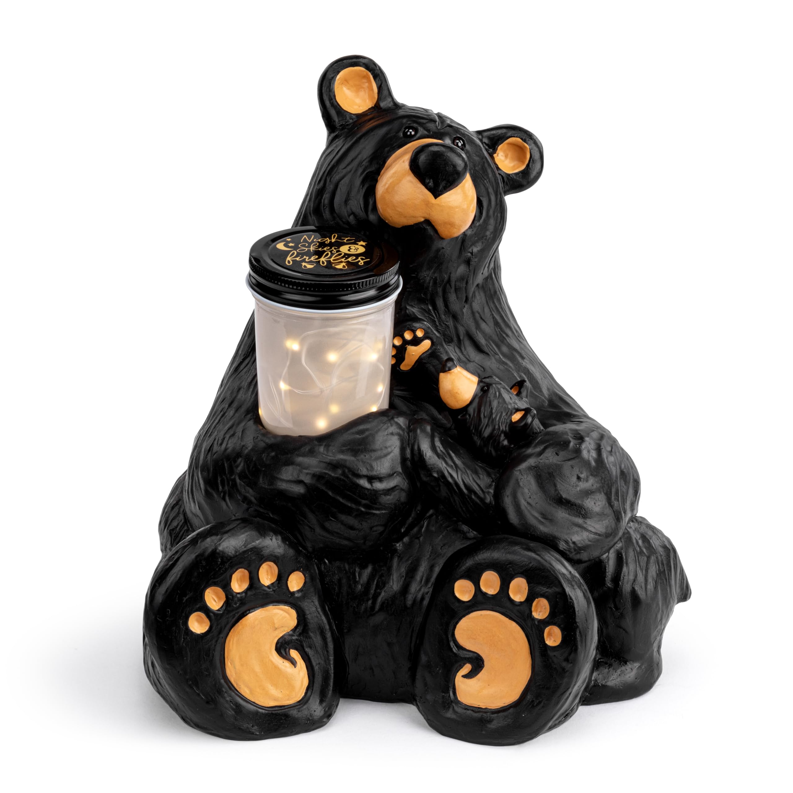 ♡ BLACK BEAR ♡ DEMDACO Bearfoots by Jeff Fleming Magical Night Black Bear 10.5 x