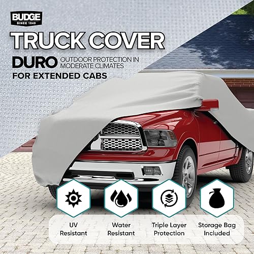 Miniatura 2 de Budge Duro - Funda para camioneta de 3 capas, con protección UV, resistente al agua y al polvo para exteriores, compatible con camionetas de cabina