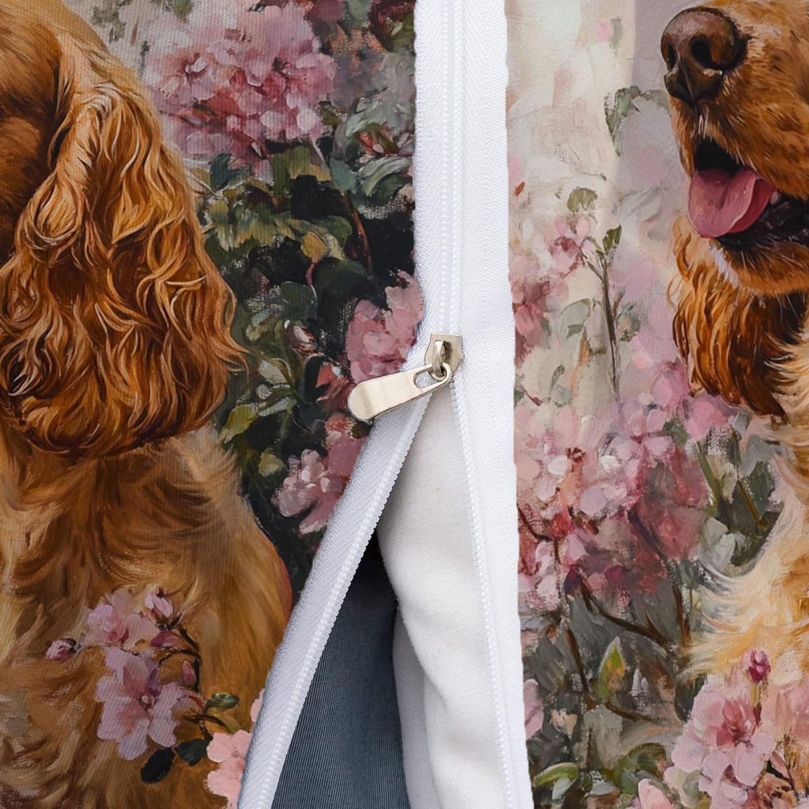 Pojedynczy zestaw pościeli Cocker Spaniel poszewka na kołdrę dla dzieci miękka hipoalergiczna poszewka na kołdrę z mikrofibry z zamkiem błyskawicznym, 1 poszewka na kołdrę 135 x 200 cm + 2