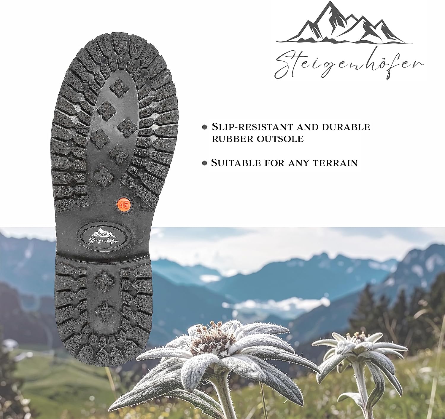 Bavarian Mens Shoes - Traditional Design - Genuine Leather Shoes for Lederhosen