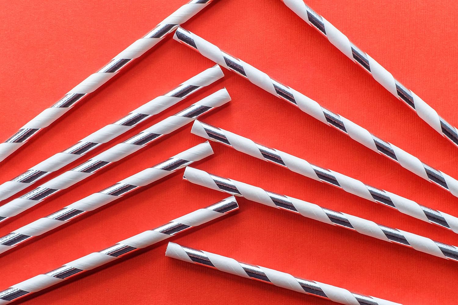 500 Count | Kingseal FSC Certified Paper Cocktail Straws, Unwrapped, 6mm x 5.75 Inches, Silver Stripe, Biodegradable, Earth Friendly, Bulk Pack - 1 Box of 500 Straws - Image 6