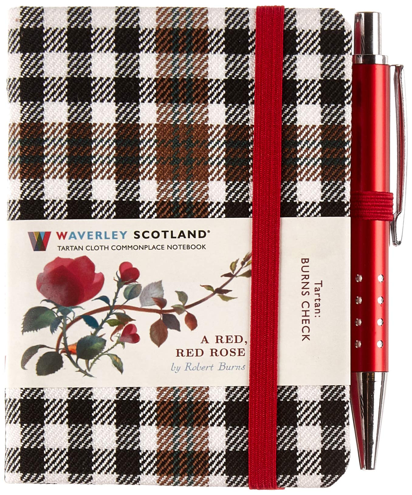 A Red, Red Rose Tartan Notebook (mini with pen) (Burns check tartan) (Waverley Scotland Tartan Cloth Commonplace Notebook): 79