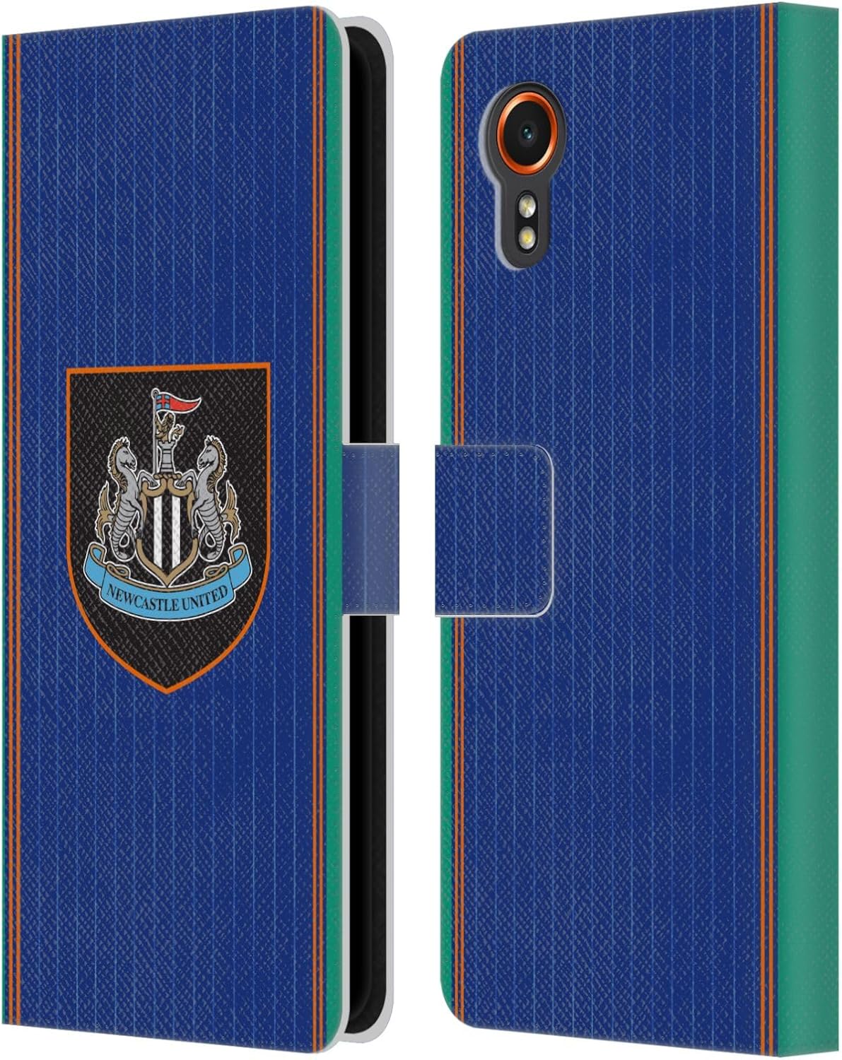Head Case Designs Officially Licensed Newcastle United Football Club Third 2025/26 Crest Kit Leather Wallet Case Compatible with Samsung Galaxy Xcover7 5G