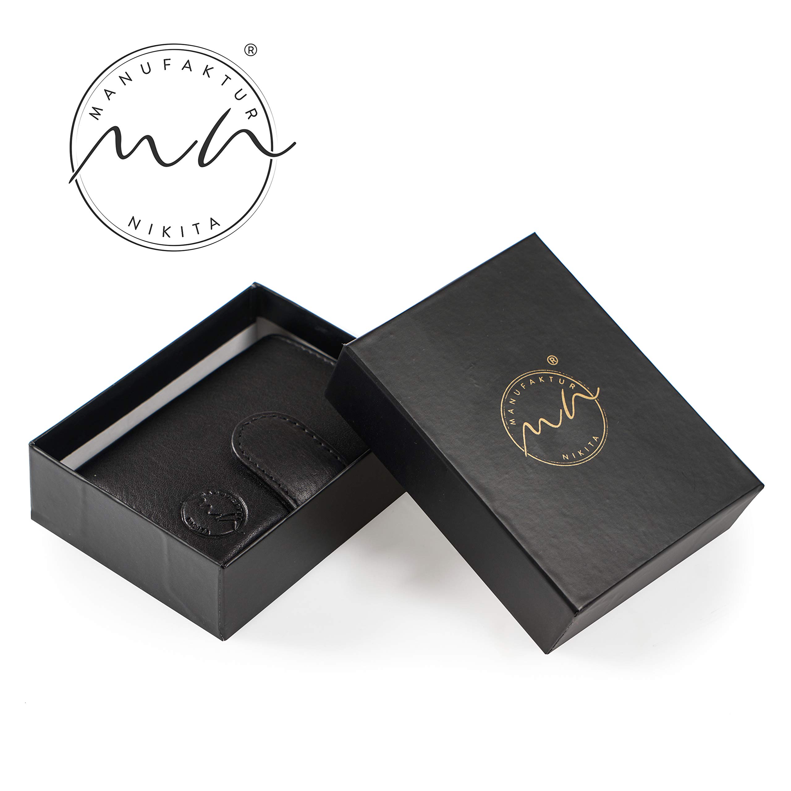 Kreditkartenetui Echtleder | Geldbörse mit RFID-Schutz | Wallet für 10 Karten | für Damen und Herren mit schöner Geschenkbox