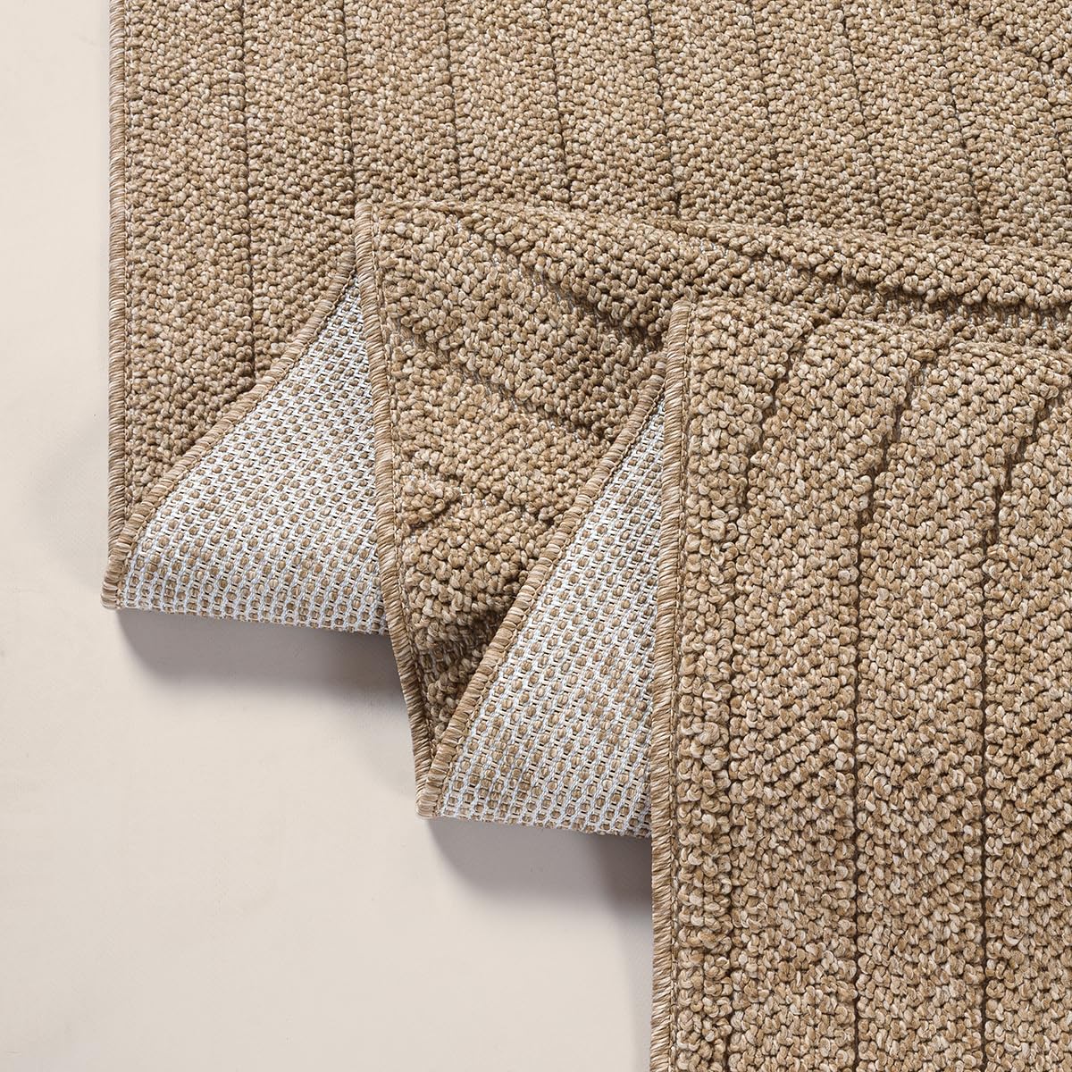 the carpet Cairo – Tapis d’extérieur résistant aux intempéries, Aspect Jute Naturel avec Boucles, Durable, Facile d’Entretien, pour Balcon, terrasse et Jardin, 160 x 220 cm