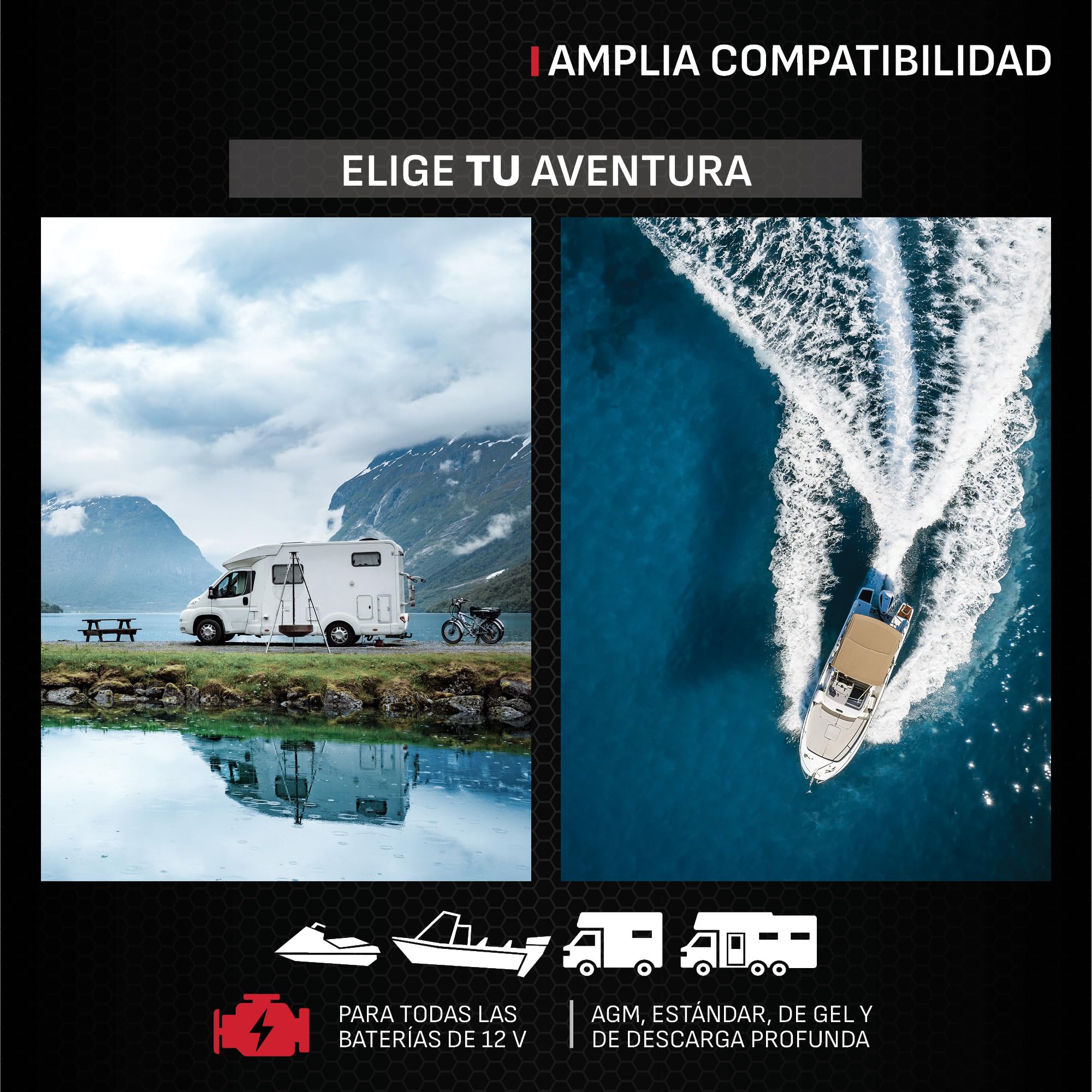 Schumacher Electric SC348-15A Cargador para 2 Baterías 12V Simultáneamente - Barco, Furgoneta, Caravana - Carga Inteligente - Pantalla Digital