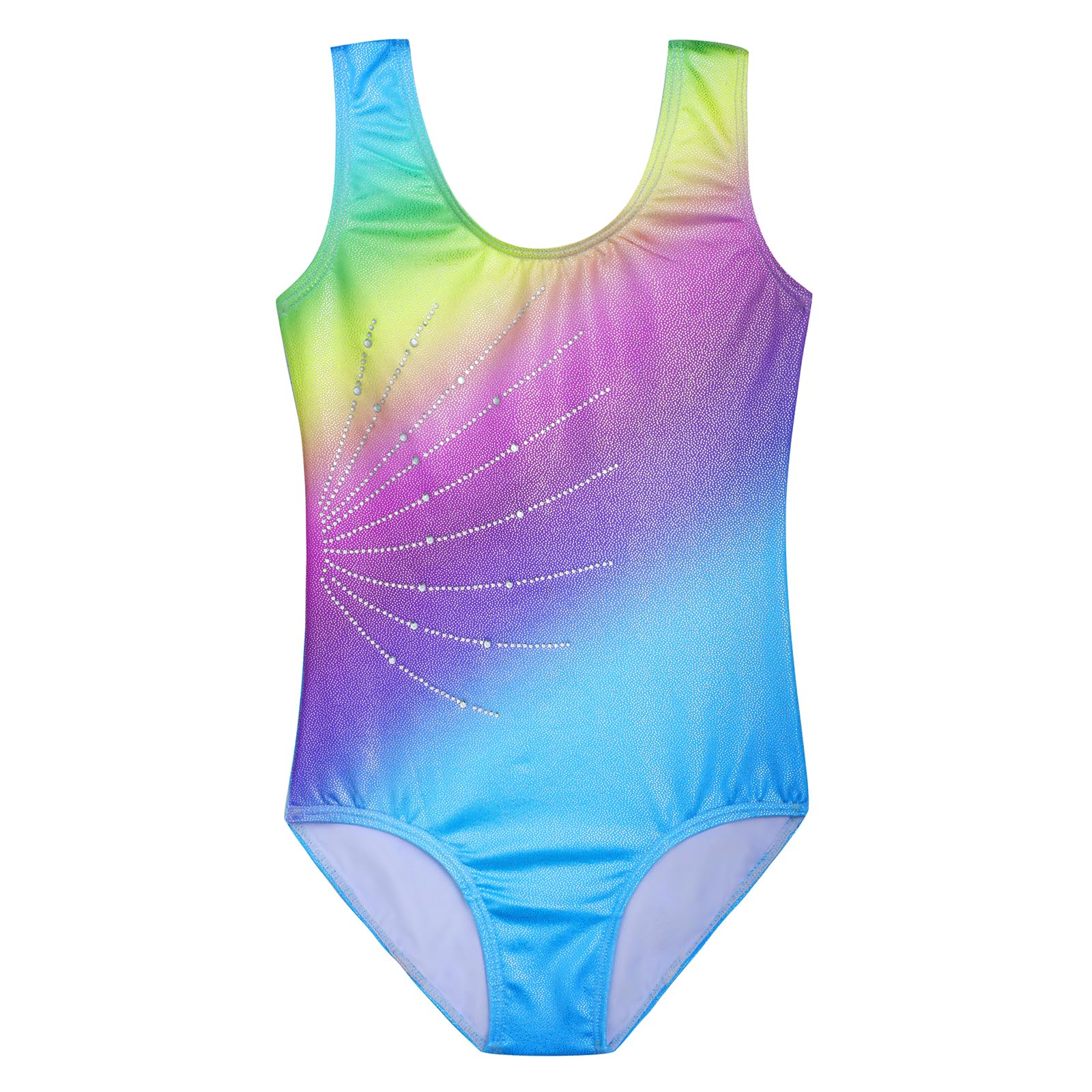 Nutyomi Gymnastics Leotards for Girls Shiny Ballet Leotards for Girls Toddler Gymnastics Outfits 2-10 Years