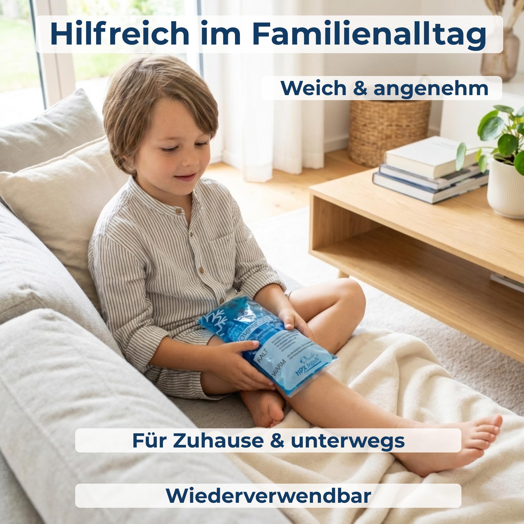 48x HPXfresh® Mehrfach-Kompresse für Kalt und Warm Anwendungen in der Größe 12x29cm | mikrowellengeeignet | Mehrfach Kalt- Warm Kompresse, Gelkompresse (12x29cm, 48)