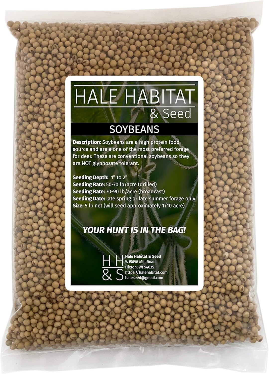 Hale Habitat & Seed Conventional Forage Soybean Food Plot Seed (Non-GMO) (50 lb Bulk)