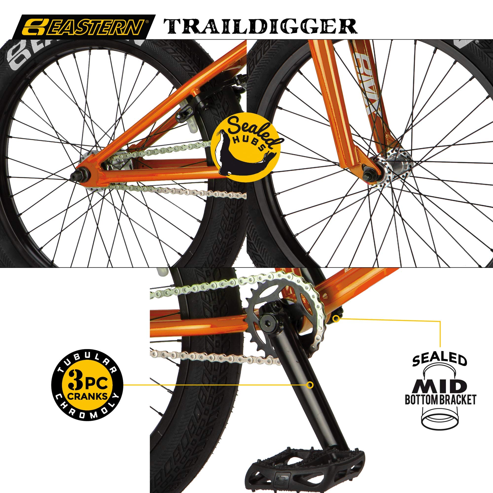 Eastern Bikes Traildigger 20 pollici BMX Bike Telaio leggero in cromolio completo