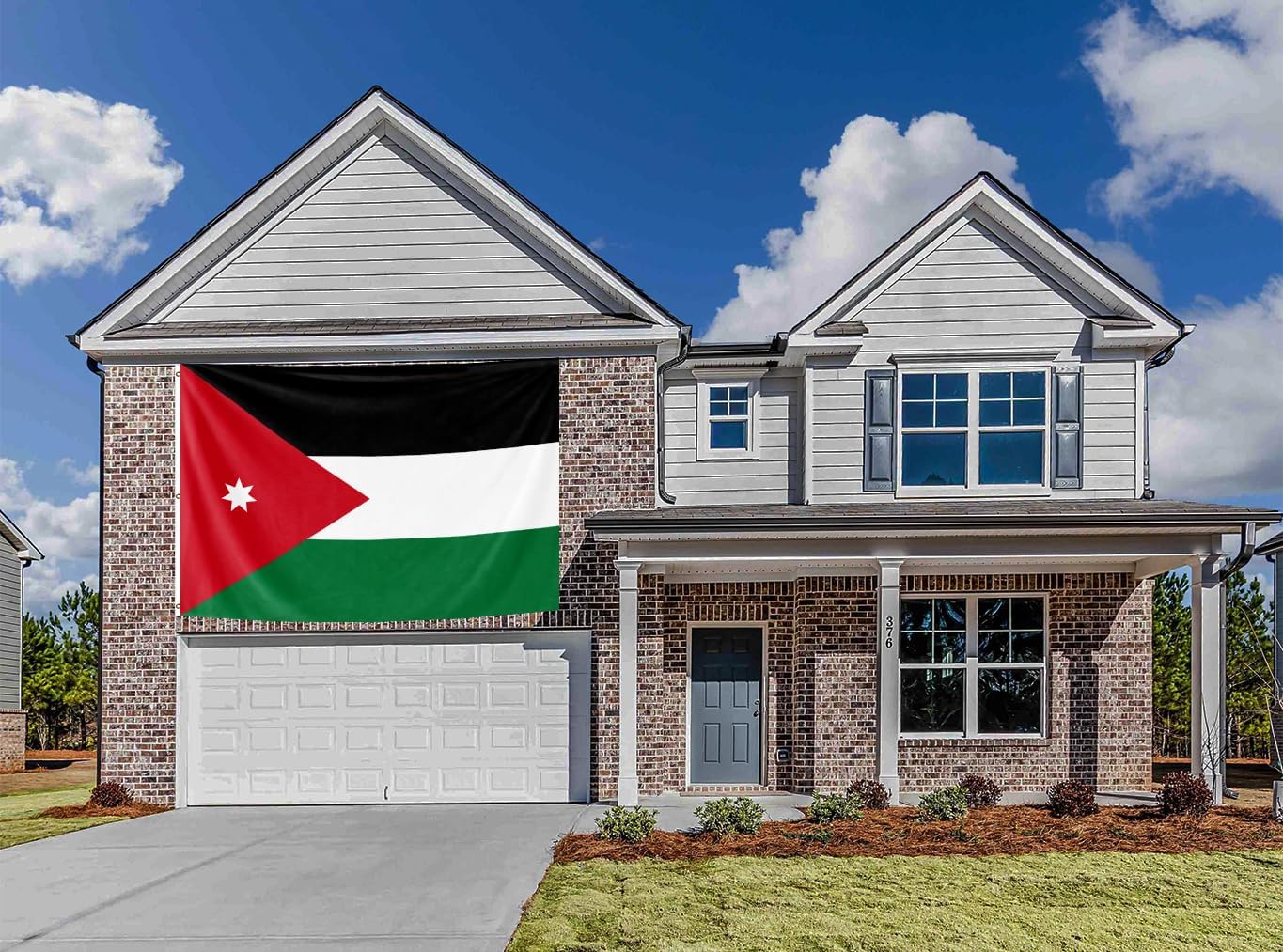Jordan Flag 6x10FT Jordanians Flag Bright Colors Fade Proof Polyester with 3 Brass Grommets Indoor Outdoor