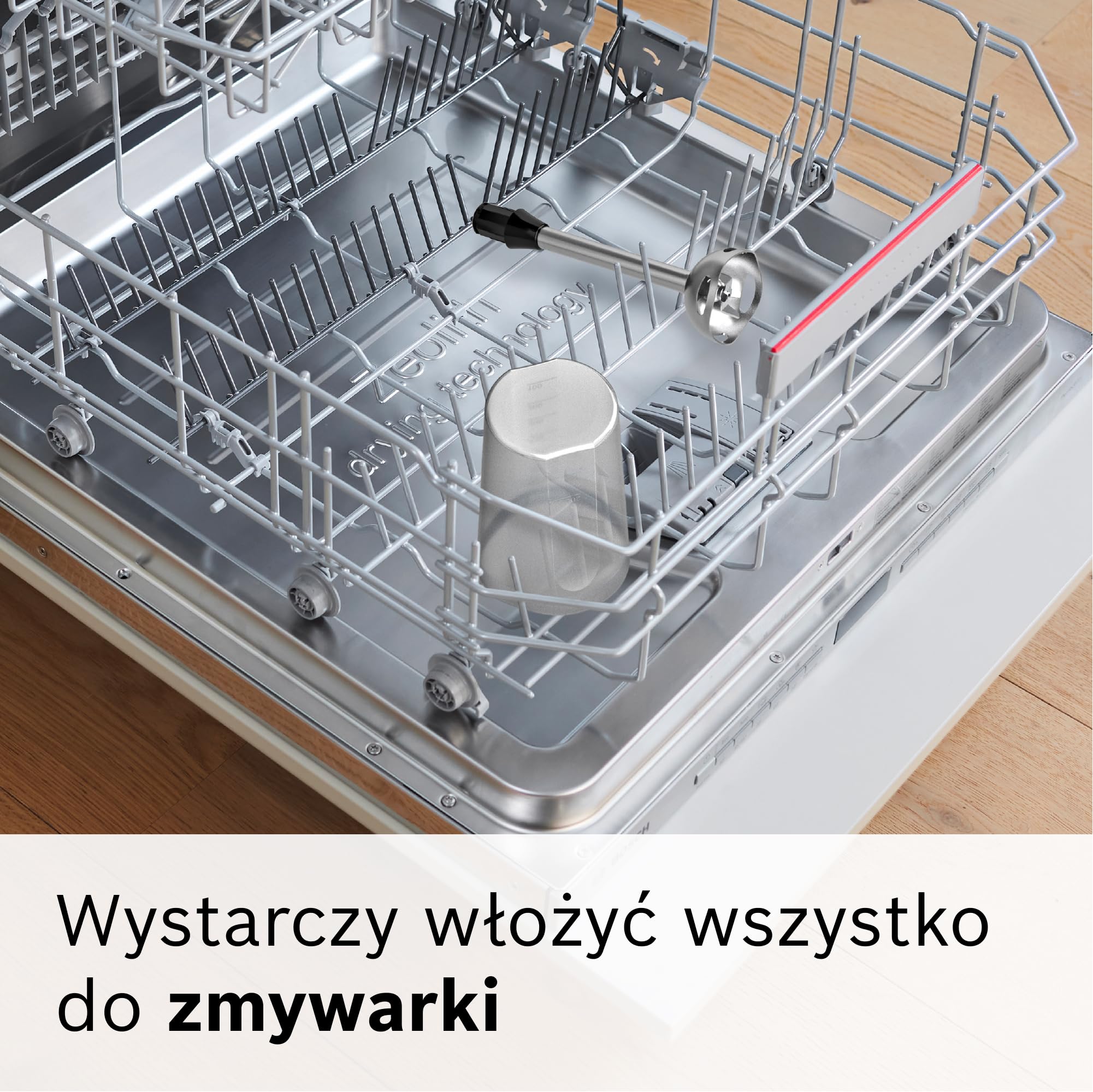 Bosch, blender ręczny, ErgoMixx, silnik 1000 W, 12 prędkości i funkcja turbo, pojemnik, czarny, MS6CB6110