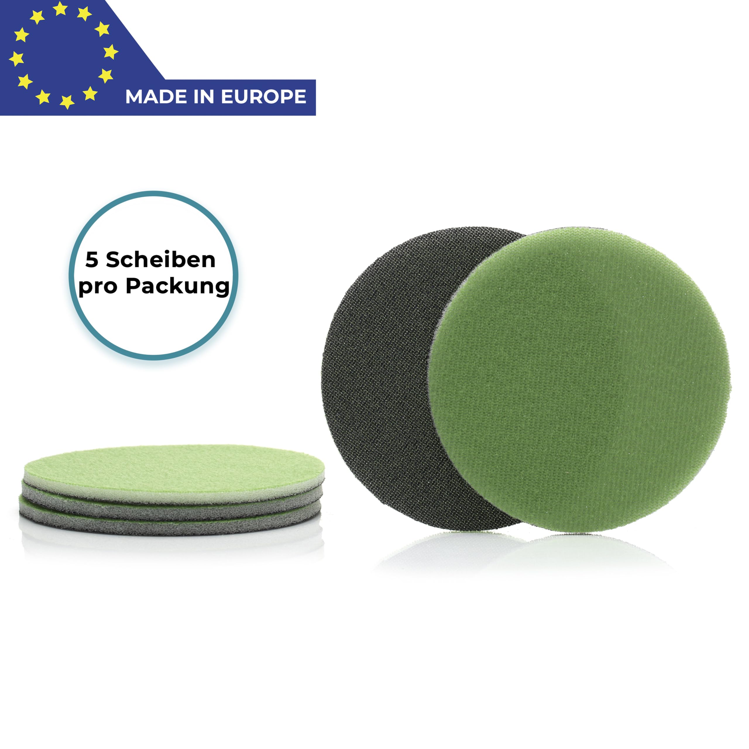 GLASS POLISH GlasX120 Schleifscheiben – Ø50 Mm, P180, 5 Stück, Klett, Für Glas & Kunststoff
