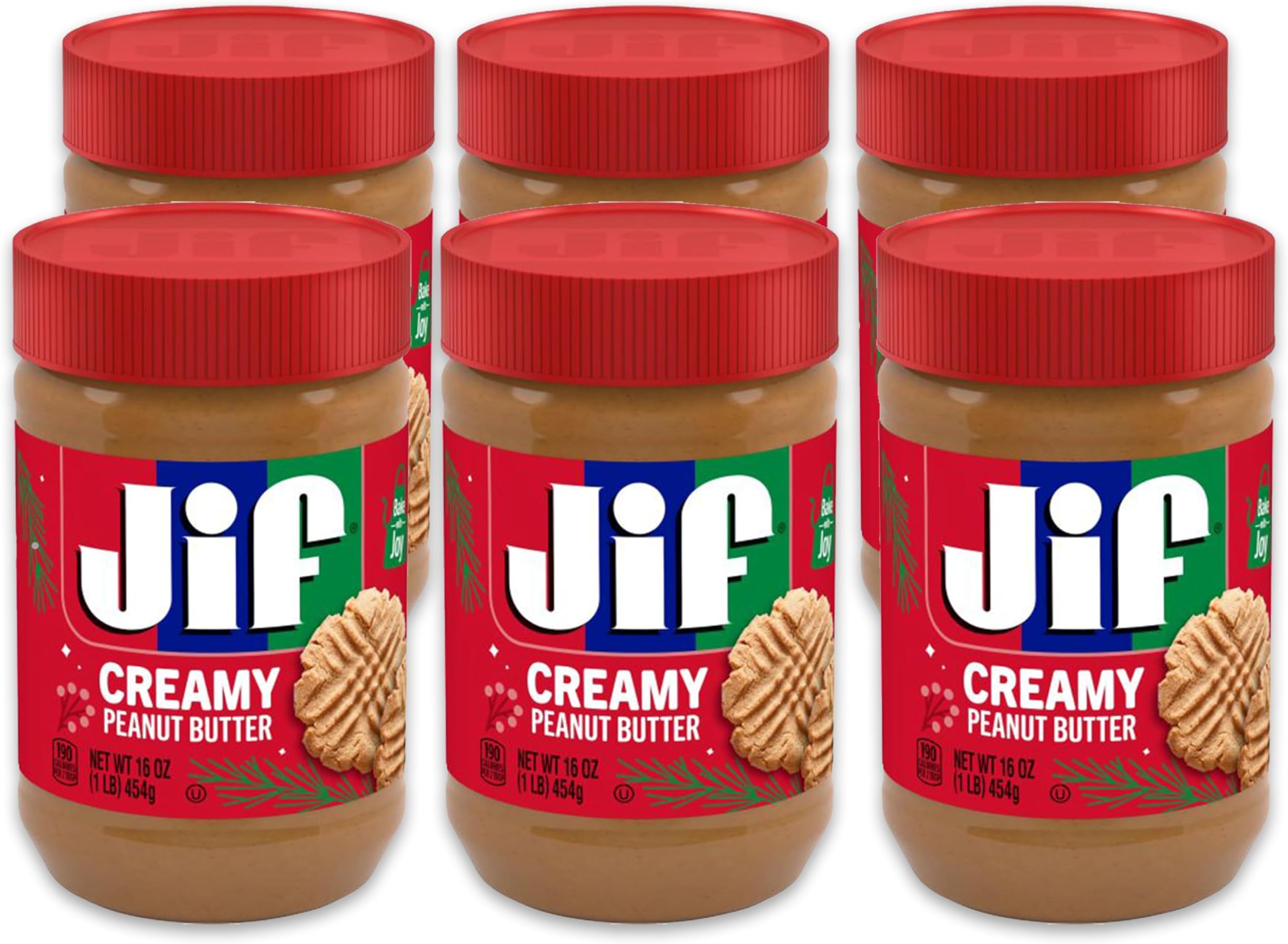 Creamy Peanut Butter, 16 Ounces (Pack of 6)