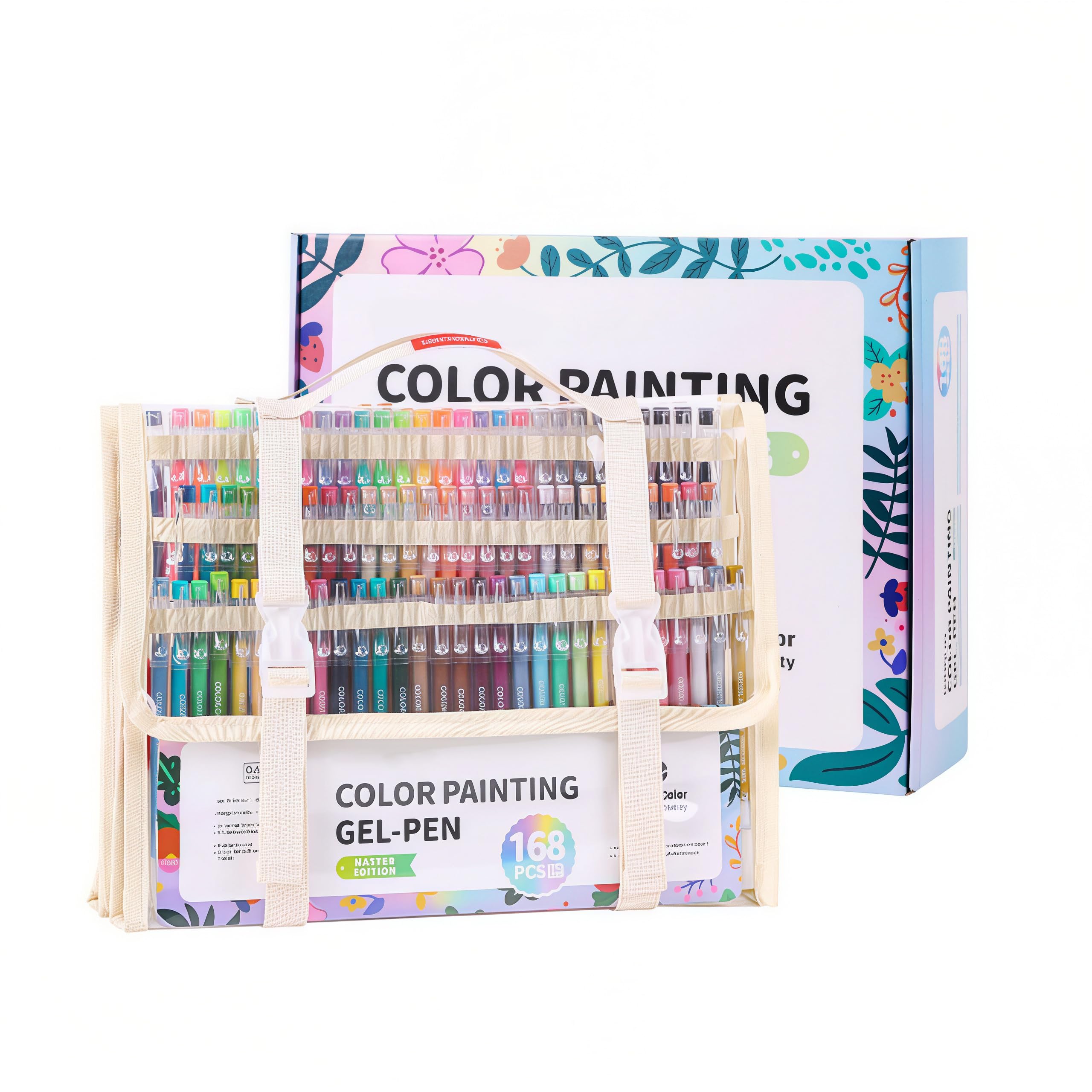 Perriuox 9 Colored Gel Pens Set, 0.5mm Fine Point for Black & White Paper, Cute Pens for Journaling, Adult Coloring Books, Bible, Drawing, Note Taking, School Supplies (Manual withdrawal, count, 168)