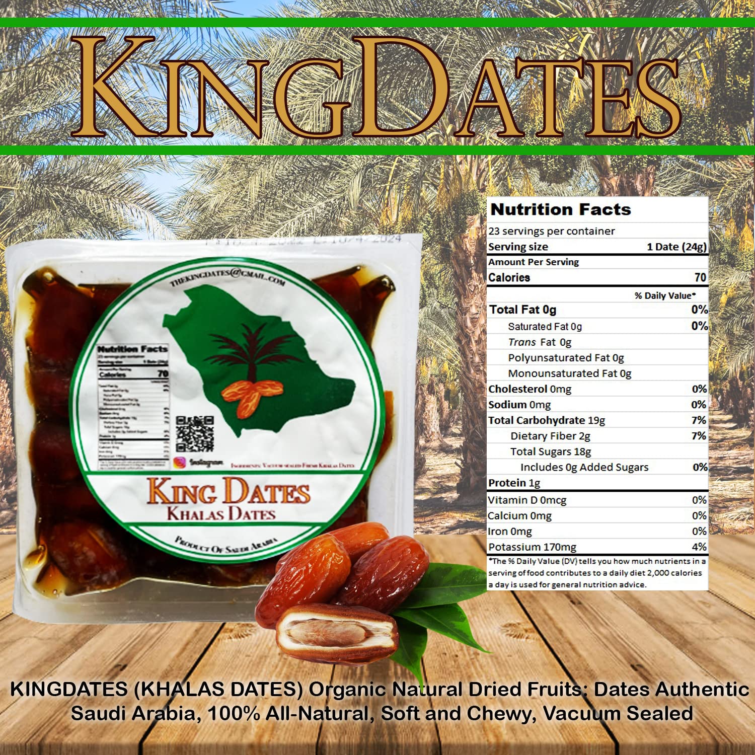 Amazon.com : KINGDATES (KHALAS DATES) Organic Natural Dried Fruits