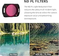 Vista 4 de BRDRC ND - Juego de filtros para DJI Osmo Pocket 3, paquete de 4 – ND8PL ND16PL ND32L ND64PL NDPL Filtro de lente para DJI Osmo Pocket 3 Creator