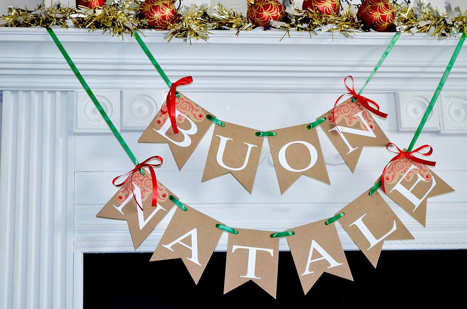 Buon Natale Banner, Vintage Inspired Italian Christmas