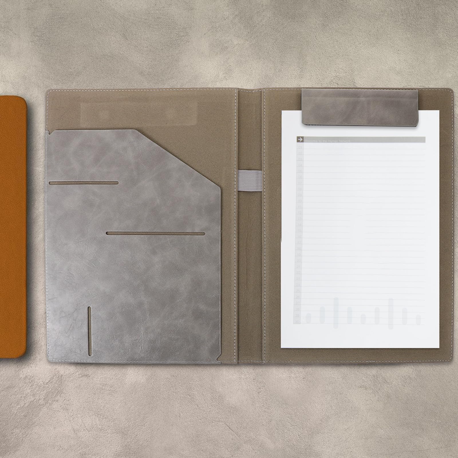 Healeved Cartella Portadocumenti Aziendale in Pelle PU A4 Chiusura Magnetica Organizer Multifunzione per Ufficio e Conferenze Porta Documenti Professionale per Viaggi di Lavoro