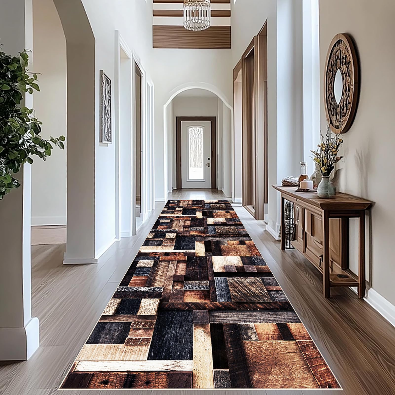 Bieżnik na korytarz, antypoślizgowy, 50 x 400 cm, chodnik do kuchni i wejścia, nadaje się do prania, chodniki do przedpokoju, kuchni, chodnik, dywan podłogowy, do przedpokoju, salonu, korytarza