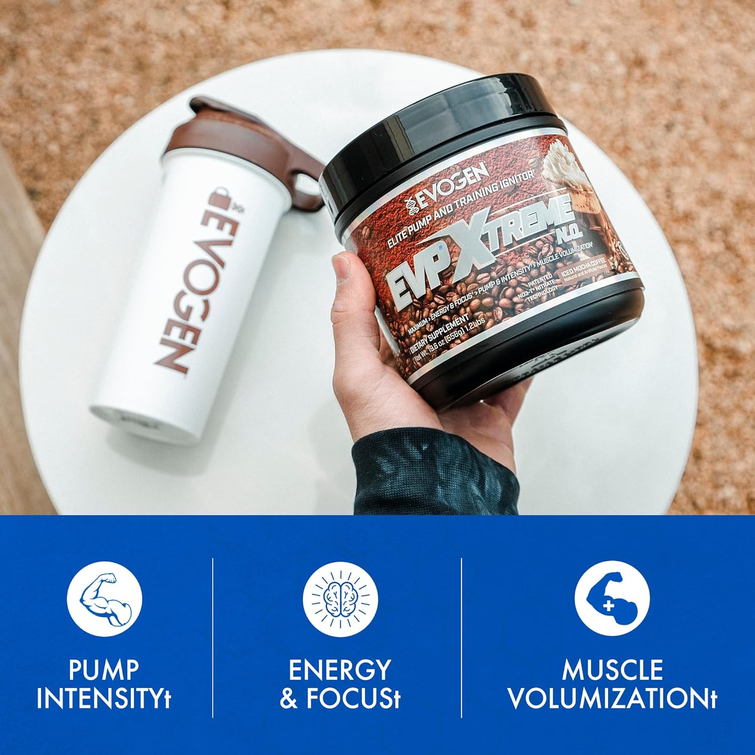 Evogen EVP Xtreme NO - Pre Workout Powder for Men & Women | Sugar Free Preworkout with Beta Alanine, Creatine, and Caffeine for Energy & Pump | Iced Mocha Coffee | 40 Servings - Image 4