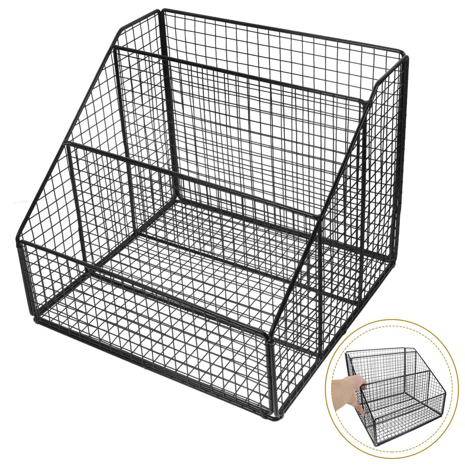 DOITOOL Porta Libri in Ferro Nero Design Aperto e Contemporaneo, Scaffale da Scrivania a Livelli per Organizzare Libri e Riviste in Casa o Soggiorno
