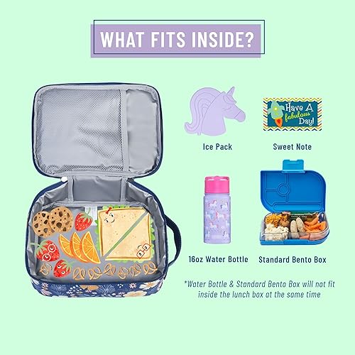 Miniatura 5 de Wildkin Lonchera ecológica para niños y niñas, perfecta para la lonchera reutilizable con estilo elemental, mantiene tu comida fresca para la