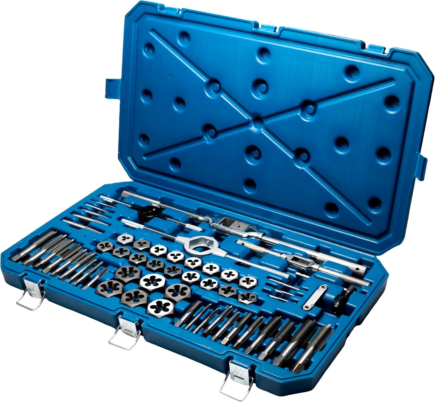 Century Drill & Tool 98958 Carbon Steel Fractional Tap and Die Set, 58-Piece