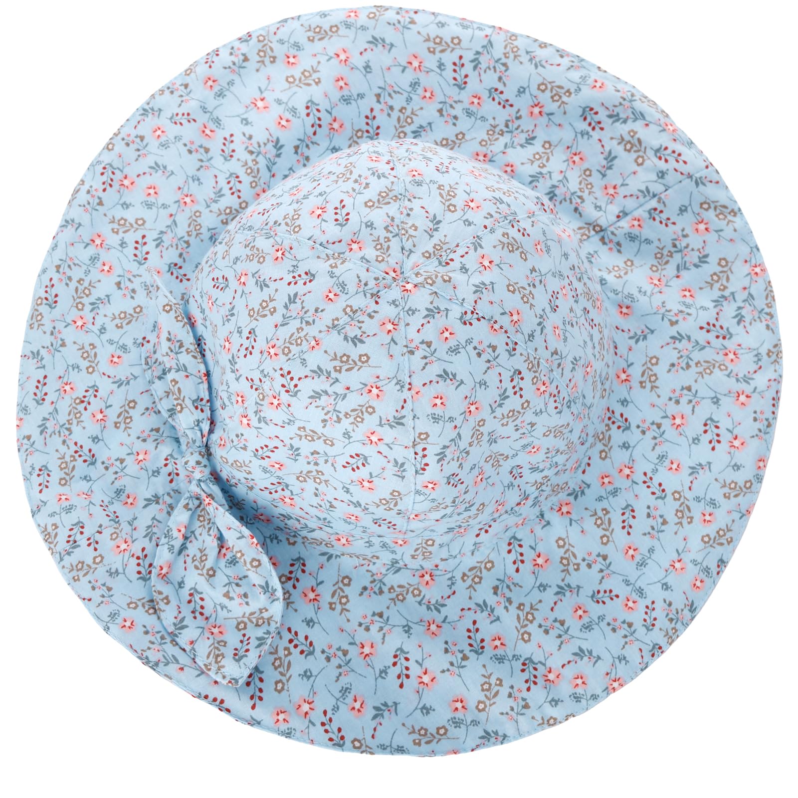 LACOFIA Cappellino Estivo da Sole per Neonata UPF 50+ Cappello da Pescatore per Bambina Berretto Mare con Sottogola Regolabile