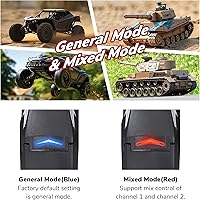 Vista 3 de DUMBORC X4 - Transmisor y receptor de radio RC de 4 canales X6F con función de alarma a prueba de fallos y de bajo voltaje, modo mixto para vehículo