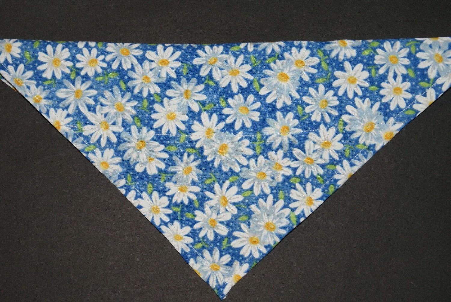 Blue Flowers Over The Collar Dog Bandana Pet Clothes (XL