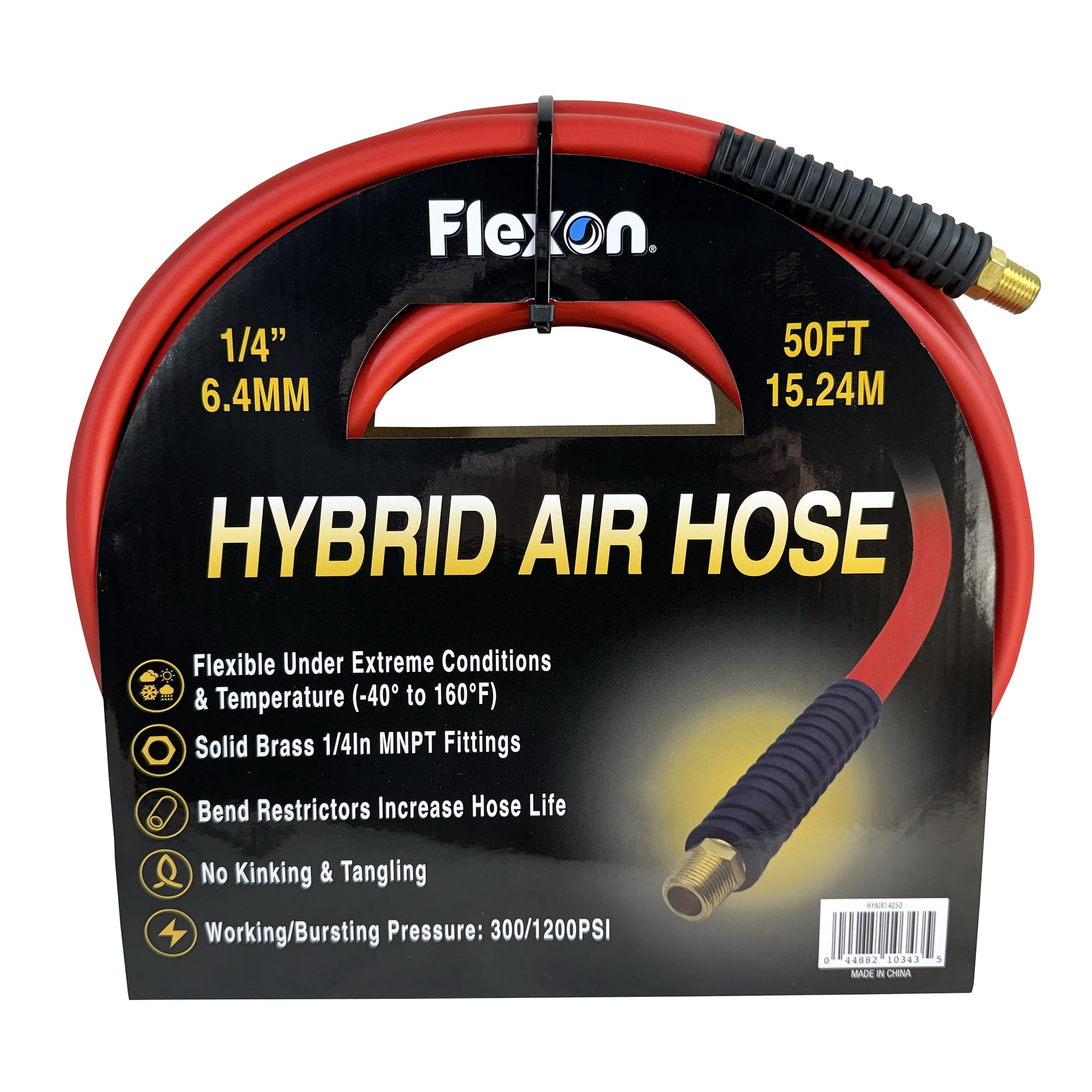 Tuyau à air hybride Flexon 15m anti-entortillement et ultra flexible