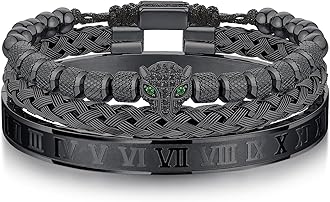 WFYOU3PCS Stainless Steel Bracelets for Men Gold Roman Numeral Bangle Bracelet Twisted Cable Bracelet Adjustable Cuff Bracelet Mens Luxury Jewelry Bracelets Gifts