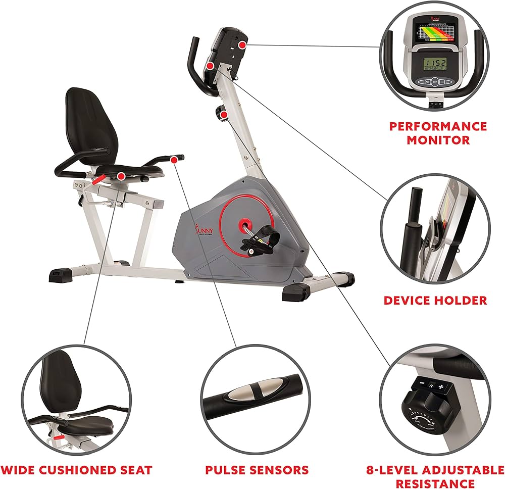 Professional Recumbent Bike With Heart Rate Sensor Exercise