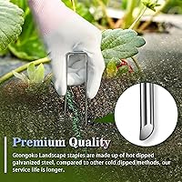 Vista 3 de Gtongoko Paquete de 50 grapas galvanizadas de 4 pulgadas, estacas de jardín, estacas de cubierta para plantas, estacas de tienda de campaña
