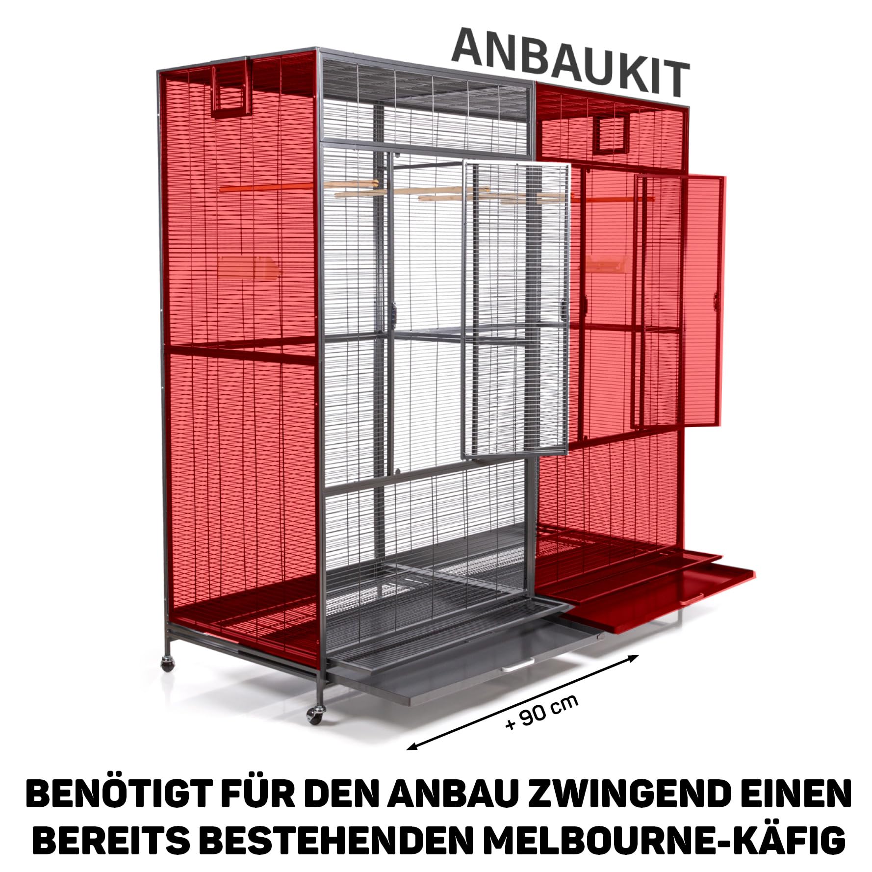 Montana Cages | Anbaukit für New Sydney I und II - ca. 90 x 70 cm | Antik