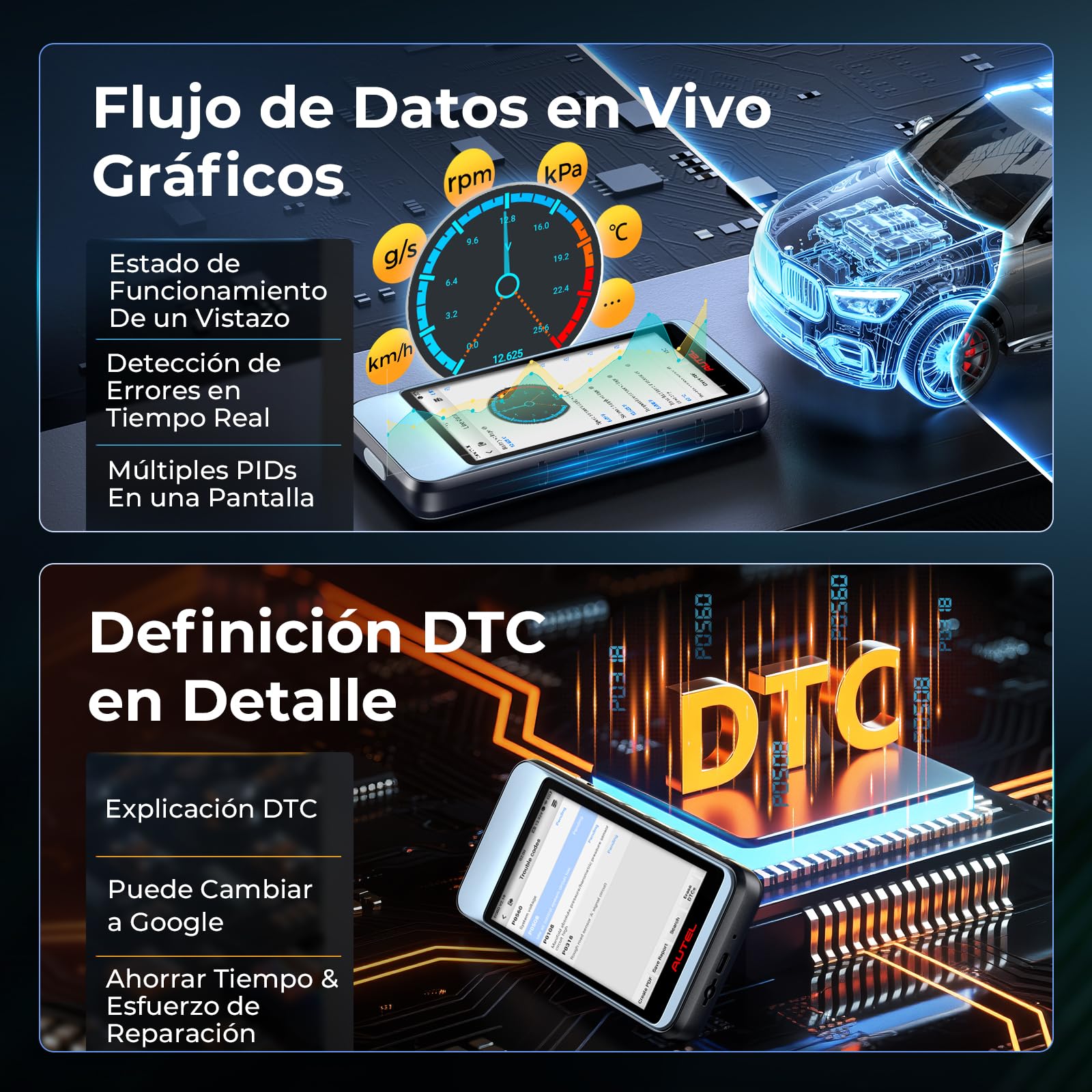 Autel MaxiDiag MD906PRO Diagnosis Coche Multimarca: 2025 Bluetooth Ver. de MaxiCOM MK808S MX808S, Sucesor de MD808PRO MD806 OBD2 Maquina Diagnosis, FCA SGW CAN FD,11 Servicio, Sin Cargo de Suscripción