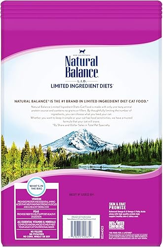 Miniatura 51 de Comida seca para gatos Natural Balance, con ingredientes limitados, Negro/Gris