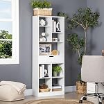 HOMCOM 63" Tall Bookshelf with Drawer, Freestanding Bookcase with Open Shelves, Shelving Unit, Display Rack for Bedroom, Living Room, Home Office, White