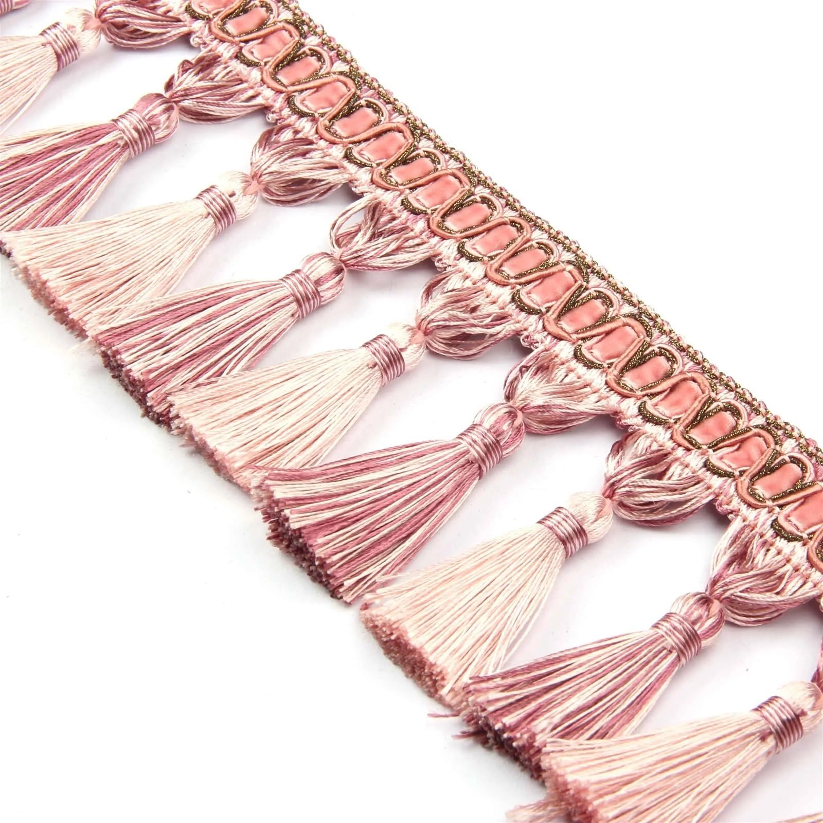 Rideau de Couture à Franges en Dentelle, 6 m/Lot, Bricolage décoratif Sequin Fringe(Dark Coffee)