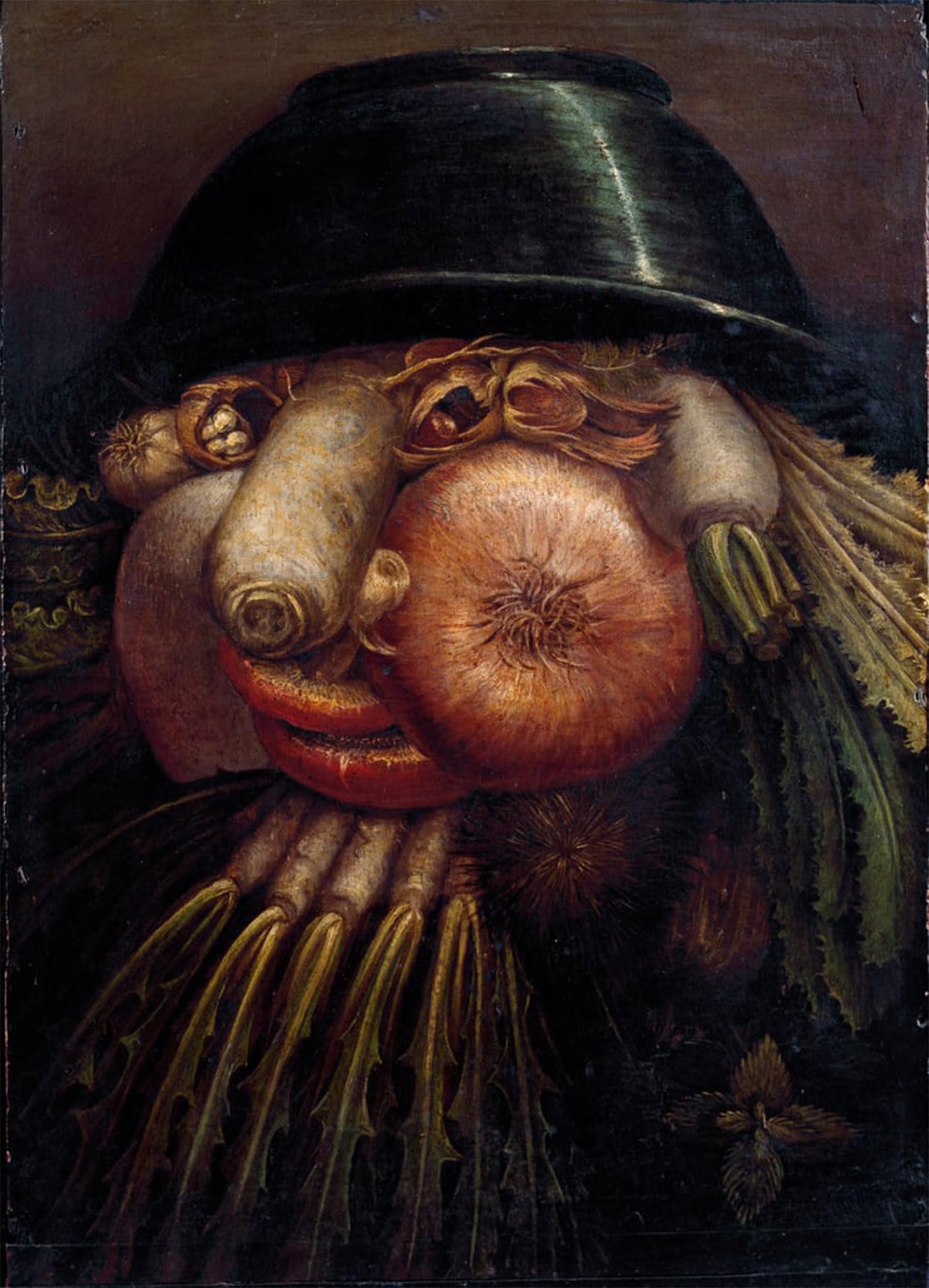 ARTXLXXBN Famous Print Painting Colorful Art Print Portrait with Vegetables Among the Vegetables by Giuseppe Arcimboldo Canvas Art Decorations for Home Decor 60x90cm