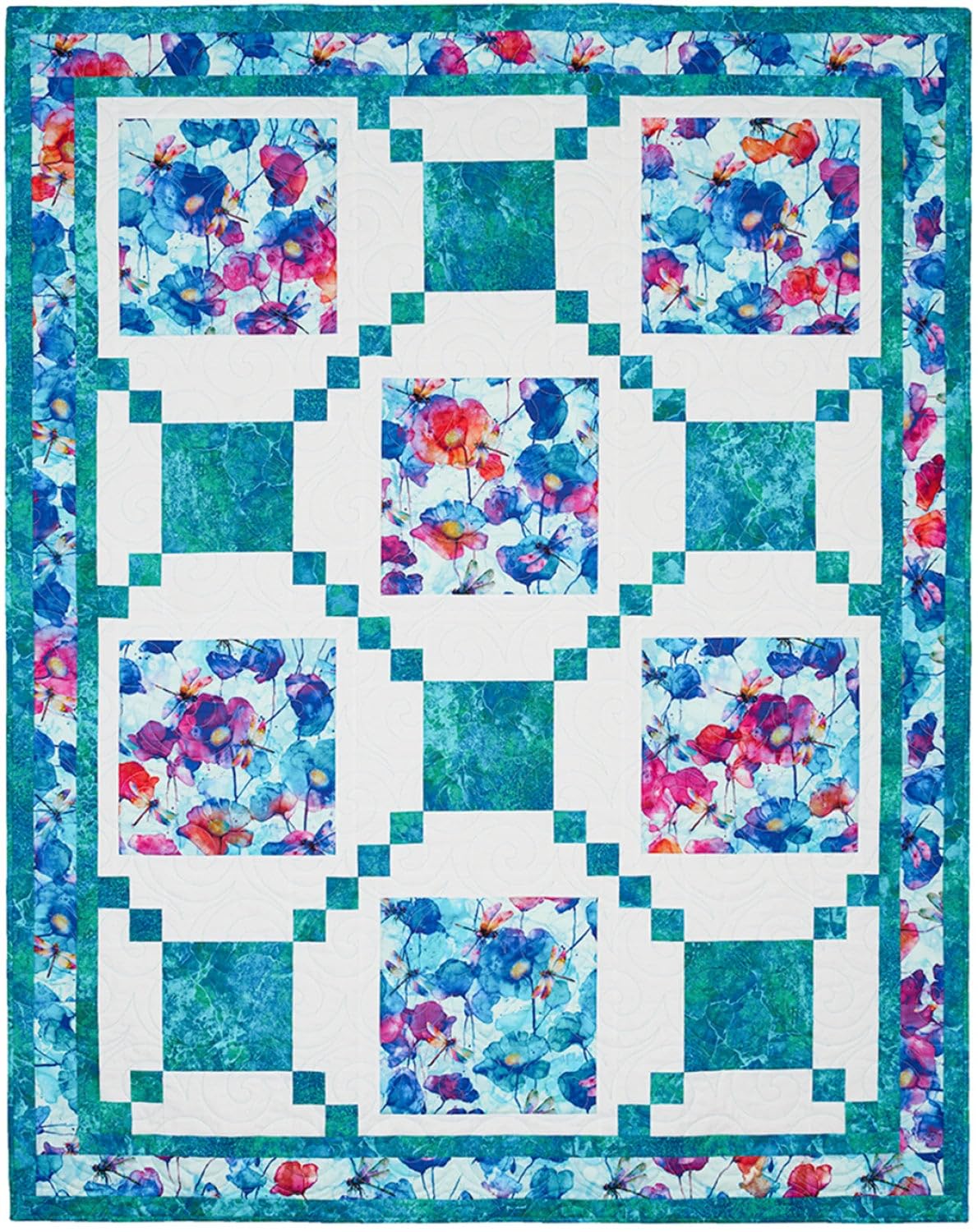 Fabric Café Big Block Trapunte da 3 yard - 8 modelli di trapunta facili con blocchi grandi per mostrare i tuoi tessuti preferiti - Veloce, adatto ai principianti, 3 opzioni di dimensioni - Libro