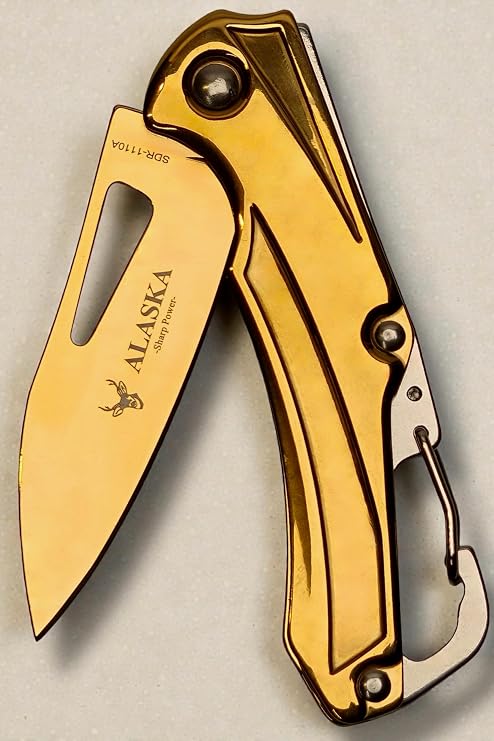 Alaska Mini Anahtarlık Çakı, SDR-1110A, 15,5 cm, Sarı