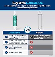Vista 3 de GE RPWFE - Filtro de agua para refrigerador, filtro de repuesto genuino, certificado para reducir el plomo, el azufre y más de 50 impurezas
