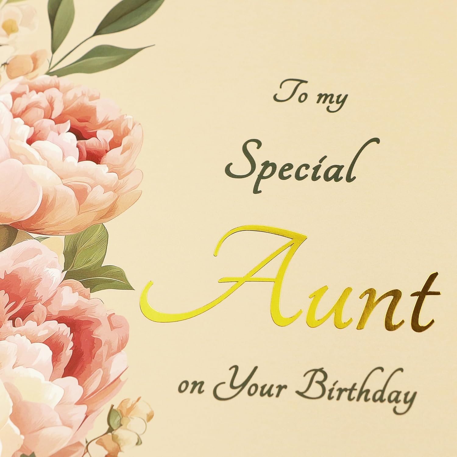 Aunt Birthday Card Aunt Birthday gifts - Double-layer card, Design with Gold Foil text, with envelope and Envelope sticker Heartfelt Message（5.6 x 8.1”） - Image 4