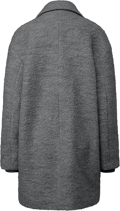 Cassis Effen bouclémantel met kap Effen bouclémantel met kap