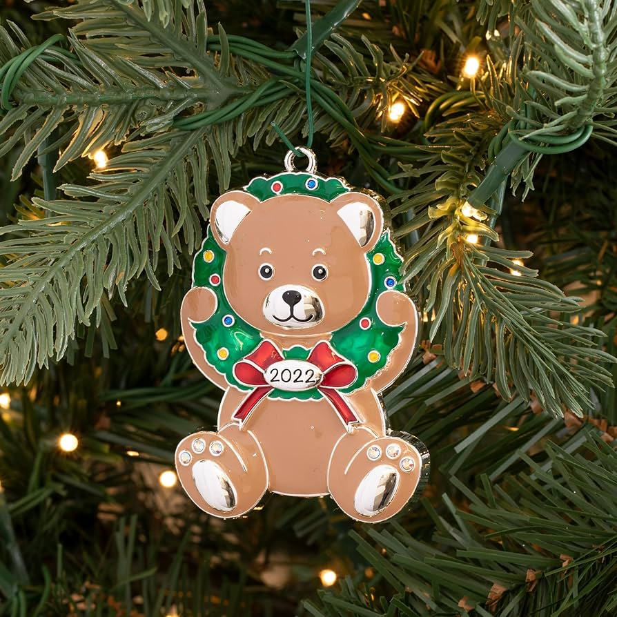 Teddybär Christmas Ornament Amazon.com: Hobby Lobby 2022 Teddy Bear Christmas Ornament, Metal