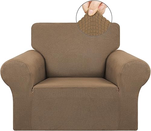 Miniatura 91 de KEKUOU - Funda elástica para sofá de 3 plazas (de 79 a 94 pulgadas), protector de muebles de 3 asientos con parte inferior elástica para niños o