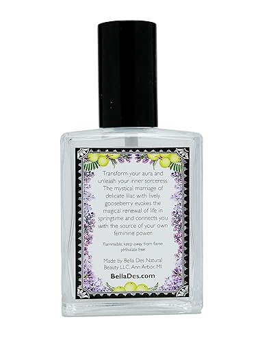 Miniatura 4 de Perfume en aerosol de lila y grosella espinosa Botella de vidrio de 2 onzas Perfume de Yennefer Fragancia sin ftalatos Aroma de una hechicera de